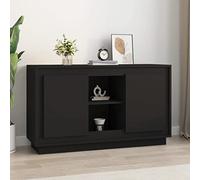 WRJENFSC Mobiletto Multiuso Madia Ingresso Credenza Soggiorno Vetrina Credenza Nera 102x35x60 cm in Legno Multistrato Adatto per Camera da Letto, Salotto, Studio, Soggiorno