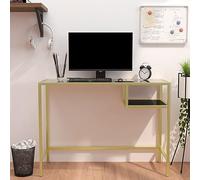 WRJENFSC Scrivanie da Lettura Scrivania per Computer Scrivania da Studio Scrivania per Computer Trasparente 100x36x74 cm Vetro Temperato Adatta per Studio, Camera da Letto, Sala Giochi, Ufficio