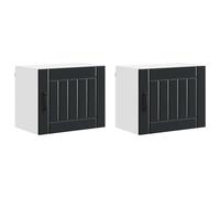 WRJENFSC Set di 2 frontali per lavastoviglie Lucca in legno, nero, 50 x 31 x 40 cm, design moderno per interni