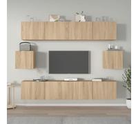 WRJENFSC Set di Mobili Porta TV 6 pz Rovere Sonoma in Legno Multistrato Mobili Tv Mobili Soggiorno Mobile Salotto Mobile Sala per Ingresso Sala Da Pranzo Sala Giochi Sala Studio