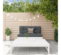 WRJENFSC Set Divani da Giardino 2pz con Cuscini in Legno Massello Bianco Mobili Da Esterno Divanetto Da Esterno Divanetti Da Esterno Arredo Giardino Per Esterno per Esterno Balcone Terrazzo Giardino