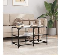 WRJENFSC Tavolino con Piano in Vetro Nero 78,5x40x45 cm Acciaio Tavolino Ingresso Tavolino Da Divano Comodino Stretto Tavolino Da Salotto Moderno per Giardino Salotto Interno Camera