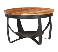 WRJENFSC Tavolino da Salotto Ø68x43 cm in Legno Massello di Acacia Tavolino Divano Laterale Tavolino Da Divano Tavolino Da Salotto Moderno Tavolino Soggiorno per Giardino Salotto Camera Soggiorno