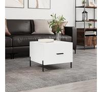 WRJENFSC Tavolino da Salotto Bianco 50x50x40 cm in Legno Multistrato Tavolino Ingresso Tavolino Da Divano Comodino Stretto Tavolino Da Salotto Moderno per Giardino Soggiorno Camera Salotto