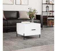 WRJENFSC Tavolino da Salotto Bianco Lucido 50x50x40 cm Legno Multistrato Tavolino Ingresso Tavolino Da Divano Comodino Stretto Tavolino Da Salotto Moderno per Giardino Soggiorno Camera Salotto