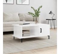 WRJENFSC Tavolino da Salotto Bianco Lucido 90x50x40 cm Legno Multistrato Tavolino Ingresso Mobile Soggiorno Tavolini Da Salotto Tavolino Soggiorno per Giardino Soggiorno Balcone Interno