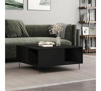WRJENFSC Tavolino da Salotto Nero 80x80x36,5 cm in Legno Multistrato Tavolo Salotto Tavolino Salotto Tavolino Salotto Moderno Tavolino Da Divano Laterale per Giardino Balcone Salotto Soggiorno
