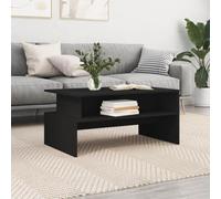 WRJENFSC Tavolino da Salotto Nero 90x55x42,5 cm in Legno Multistrato Tavolino Laterale Da Divano Mobile Soggiorno Tavolino Salotto Moderno Tavolino Soggiorno per Giardino Salotto Interno Soggiorno