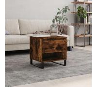 WRJENFSC Tavolino da Salotto Rovere Fumo 50x46x50cm in Legno Multistrato Tavolino Da Divano Laterale Tavolini Da Salotto Tavolino Salotto Moderno Tavolino Da Caffè per Soggiorno Interno Giardino