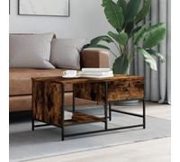 WRJENFSC Tavolino da Salotto Rovere Fumo 85,5x51x45 cm Legno Multistrato Tavolo Salotto Tavolino Salotto Tavolino Salotto Moderno Tavolino Da Divano Laterale per Balcone Interno Salotto Giardino