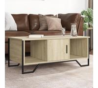 WRJENFSC Tavolino da Salotto Rovere Sonoma 100x51x40cm Legno Multistrato Tavolo Soggiorno Tavolino Da Salotto Tavolino Da Salotto Moderno Tavolino Basso per Camera Salotto Giardino Camera Da Letto