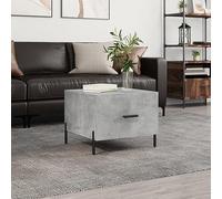 WRJENFSC Tavolino Salotto Grigio Cemento 50x50x40 cm Legno Multistrato Tavolino Ingresso Tavolino Da Divano Comodino Stretto Tavolino Da Salotto Moderno per Giardino Soggiorno Camera Salotto