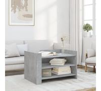 WRJENFSC Tavolino Salotto Grigio Cemento 80x50x50 cm Legno Multistrato Tavolo Salotto Tavolino Da Divano Comodino Piccolo Coffee Table per Giardino Camera Da Letto Interno Camera