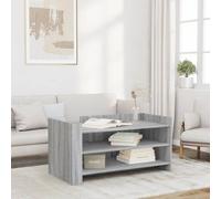 WRJENFSC Tavolino Salotto Grigio Sonoma 100x50x50 cm Legno Multistrato Tavolo Salotto Tavolino Da Divano Comodino Piccolo Coffee Table per Giardino Camera Da Letto Interno Camera