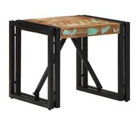 WRJENFSC Tavolino Salotto Multicolore 40x40x35cm Legno Massello Recupero Tavolino Piccolo Comodino Piccolo Tavolino Salotto Moderno Tavolo Salotto Moderno per Salotto Camera Balcone Soggiorno