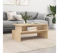 WRJENFSC Tavolino Salotto Rovere Sonoma 90x55x42,5 cm Legno Multistrato Tavolino Laterale Da Divano Mobile Soggiorno Tavolino Salotto Moderno Tavolino Soggiorno per Giardino Salotto Interno Soggiorno
