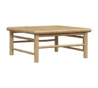WRJENFSC Tavolo da giardino, 65 x 65 x 30 cm, in bambù, naturale, per giardino, terrazza e balcone, tavolino modulare, costruzione leggera per esterni, richiede montaggio