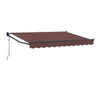 WRJENFSC Tenda da sole con braccio articolato, 3,5 x 2 m, marrone, retrattile con motore e telecomando, montaggio a parete, tenda da sole per terrazza e balcone, telaio stabile in metallo