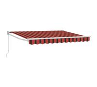 WRJENFSC Tenda da sole retrattile da 3,5 x 2 m, con braccio articolato manuale, per terrazza e balcone, tessuto in poliestere resistente alle intemperie, robusto telaio in acciaio e alluminio