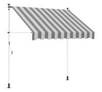 WRJENFSC Tenda da sole retrattile manuale, 250 cm, con braccio articolato, per balcone e terrazza, protezione da sguardi indiscreti e ombreggiatura con manovella, angolo di inclinazione regolabile