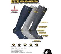 WRK08A4346 Calza work lunga termica 3 paia 3 colori 43-46 Marca Work