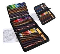 WRKEY Kit Disegno Completo 96 pezzi - Principianti o Professionisti, Astuccio da 72 matite colorate, 12 Matite da disegno e Accessori, Ideali per Artisti, Adulti e Bambini