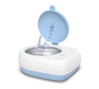 Wrklly Macchina per pulizia ad ultrasuoni ricaricabile, 50 kHz, ultra sottile, portatile, 4,8 cm, per guardie notturne, 6 compresse per la pulizia incluse, modalità di pulizia rapida e profonda, cure