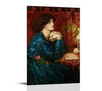 WRLIFWJXU Dante Gabriel RossettiPoster - Quadro su tela per pittura ad olio decorativa, da appendere, per casa, soggiorno, camera da letto, sala da pranzo, 60 x 90 cm, con cornice