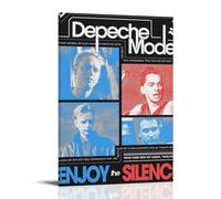 WRLIFWJXU Depeche Mode Enjoy The SilencePoster su tela con pittura ad olio decorativa da appendere, per casa, soggiorno, camera da letto, sala da pranzo, 30 x 45 cm, con cornice