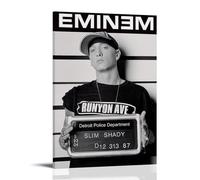 WRLIFWJXU EminemPoster su tela da parete per soggiorno, camera da letto, sala giochi, ufficio, 50 x 75 cm, stile cornice