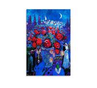 WRLIFWJXU Marc ChagallPoster su tela con pittura ad olio, decorativa, da appendere, per casa, soggiorno, camera da letto, sala da pranzo, 30 x 45 cm, senza cornice, stile