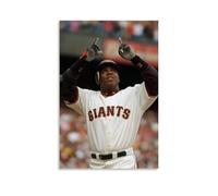 WRLIFWJXU Poster su tela con Barry Bonds, pittura ad olio decorativa, da appendere, per casa, soggiorno, camera da letto, sala da pranzo, 30 x 45 cm, senza cornice, stile
