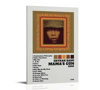 WRLIFWJXU Poster su tela con immagine di Erykah Badu Mama's Gun, pittura decorativa da appendere, per casa, soggiorno, camera da letto, sala da pranzo, 30 x 45 cm, con cornice