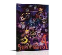 WRLIFWJXU Poster su tela da parete del film "5 Nights at Freddy", per soggiorno, camera da letto, sala giochi, ufficio, 50 x 75 cm, con cornice