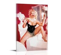 WRLIFWJXU Sharon StonePoster su tela da parete per soggiorno, camera da letto, sala giochi, ufficio, 50 x 75 cm, stile cornice