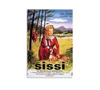 WRLIFWJXU Sissi - Poster su tela, motivo: La giovane imperatrice, decorazione artistica da appendere, per casa, soggiorno, camera da letto, sala da pranzo, 50 x 75 cm, senza cornice