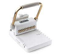 WRMK 60001185 Universal Cinch Macchina di rilegatura professionale, 20 tipi di rilegatura, guida di calibrazione e righello di centraggio, bianco e oro