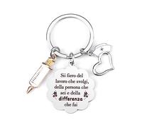 WRNZL Portachiavi Infermiera, Regalo Infermiera, Portachiavi Infermiere, Regali Infermiera, Laurea Infermieristica Regalo, Regali per Studenti di Medicina, Infermiera Regalo, Regali per Infermieri