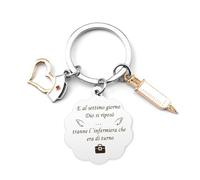 WRNZL Portachiavi Infermiera, Regalo Infermiera, Portachiavi Infermiere, Regali Infermiera, Laurea Infermieristica Regalo, Portachiavi Con Siringa, Infermiera Regalo, Regali per Infermieri