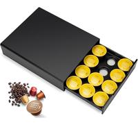 Wrobic Cassetto per capsule di caffè, vassoio organizer per 20 capsule di caffè, compatibile con tazze Originalline e Dolce Gusto e K, nero