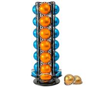 Wrobic Porta capsule VertuoLine, supporto girevole per 28 capsule, design elegante e pratico, colore nero