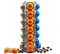 Wrobic Supporto Porta Cialde Vertuo per 35 Capsule Nespresso Vertuo con Organizzatore di Archiviazione e Spazio Extra per Coffee Mate con Rotolamento Silenzioso