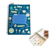 Wrohto Agenda cristiana, planner per l'apprendimento religioso per uomini, donne, diario accademico, 20 x 27 cm, 350 g, diario di studio cattolico per scuola, chiesa, appunti di preghiera