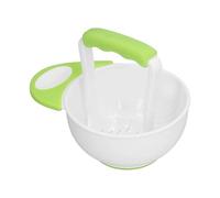Wrohto Food Mash Bowl, Serving Bowl With Grinding Rod, Non-Slip Food Mill Bowl, Anti-Scalding Food Crusher, Food Mash Bowl, Baby Food Maker, Vegetable Mash Bowl, Ergonomic Food Grinding Bowl, Easy