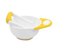 Wrohto Food Mash Bowl, Serving Bowl With Grinding Rod, Non-Slip Food Mill Bowl, Anti-Scalding Food Crusher, Food Mash Bowl, Baby Food Maker, Vegetable Mash Bowl, Ergonomic Food Grinding Bowl, Easy