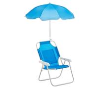 Wrohto Kids Beach Chair With Umbrella, Portable Outdoor Reclining Seat For Lawn, Picnic, Garden, Travel, Pool, Fishing, Patio, Foldable Lightweight Child Chair With Sunshade And Cup Holder