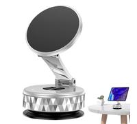Wrohto Magnetic Car Phone Holder, Suction Cup Dash Mount, Smartphone Bracket Stand, 360° Rotation, Strong Grip, Universals Compatibility, Compact Design, Easy Installation, Car, Desktop, Gym
