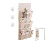 Wrohto Over The Door Storage Organizer, Large Capacity Wall Mount Storage Bag, Plush Toy Room Organizer, Easy Installation, Multiple Pocket, Stuffed Animal Holder, Space Saving Design