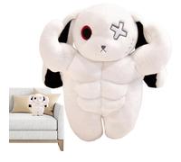 Wrohto Rabbit Plush, Scary Muscle Bunny Standing Plush Toys for Adults, Soft Huggable Doll Throw Pillow for, Bedside Sofa Decoration, Car Travel Buddy, Desk Shelf Ornament