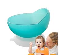 Wrohto Scooper Bowls for Elders | Eave Design Scooper Plates with Suction Cup Base | Dishwasher Safe Microwaveable Elderly Dish, Auxiliary Adaptive Tableware for Feeding